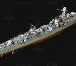 次时代 写实 一战法国海军“埃米尔· 贝尔坦”号 布雷巡洋舰模型 军事载具 军舰 海军