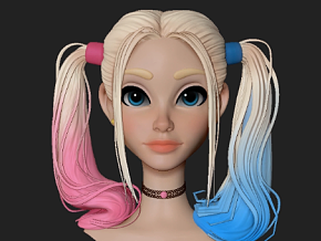 ZBrus小丑女角色头发雕刻实例制作视频教程