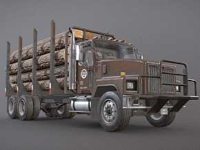 木材货车 军用卡车 大卡车 运输车 PBR次世代 重型卡车 大货车 汽车 运兵车 工程车 拖车