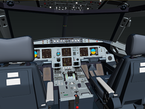 A320驾驶舱 客机驾驶舱 飞机驾驶舱 控制室 驾驶室 场景部件