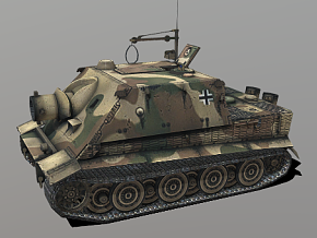 突击虎 德国坦克 低模坦克 装甲车 二战坦克 老式坦克 二战装甲车 重火力坦克 火炮