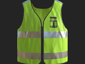 反光背心 写实 服装 环卫 施工 建筑 工程 衣服 PBR贴图