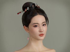刘亦菲（国人3d角色模型师Sinmi(Ting Xue)）