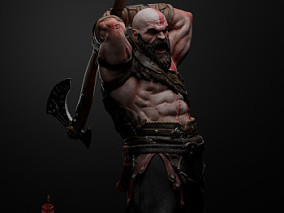 巴西3D角色艺术家Felipe Leite次时代角色Kratos 作品