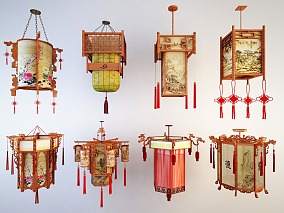 中式古代室内灯笼吊灯