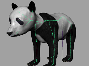 写实熊猫maya模型