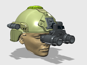 1：6兵人战术头盔+夜视仪