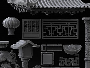 中国风复古建筑装饰