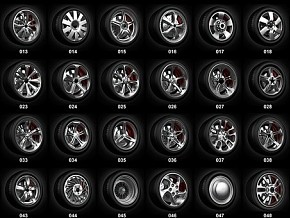 100个汽车轮胎3d模型