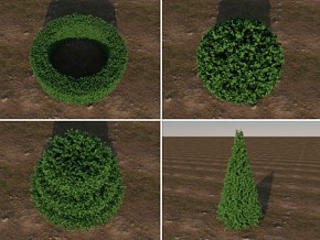花园绿植组合3D模型