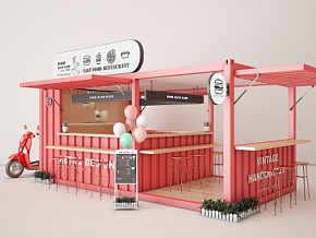 奶茶店3d模型