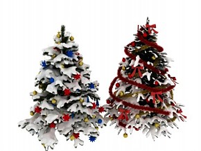 写实圣诞树3D模型