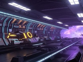 科幻通道 机械通道 科幻隧道 未来科幻穿越隧道 飞船隧道 3d模型