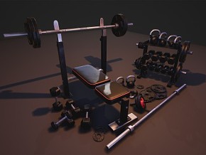 ue4健身器材组合CG模型