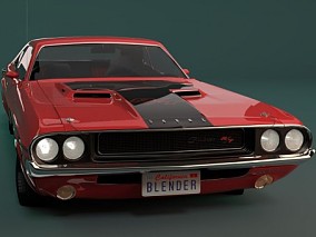 blender模型 老式汽车 道奇汽车 3d模型