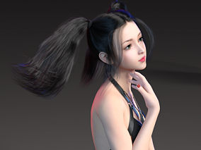 东方妩媚女人CG模型