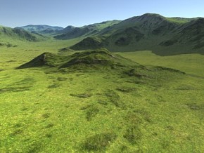 绿地山脉 3d模型