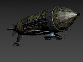 齐柏林军用飞艇 飞行器 航空器 军用基洛夫飞艇 一战热气球 3d模型