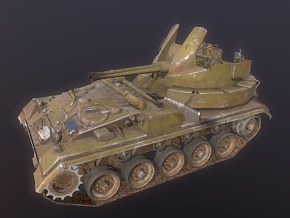 二战坦克 M19自行高炮 自行防空炮 多管火炮 美国 3d模型