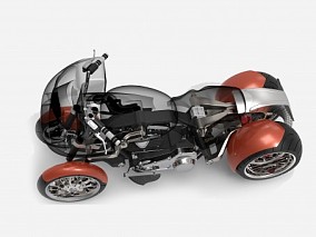 四轮摩托车3D模型