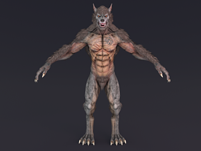 狼人 狼 怪物cg模型