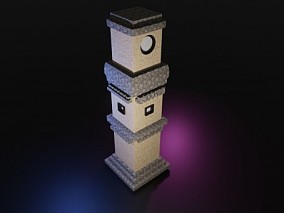塔楼 钟楼 建筑 瞭望塔 3d模型