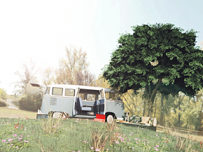 野餐   野炊   安静环境   自然风景 3d模型