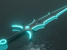 次时代科幻发光龙剑 冷兵器 3D模型