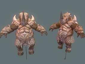 犀牛人 RhinoMan 怪物 Boss 犀牛战士 犀牛怪 3D模型