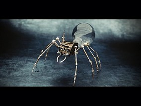 蜘蛛 机器蜘蛛 赛博朋克蜘蛛 灯泡 3d模型