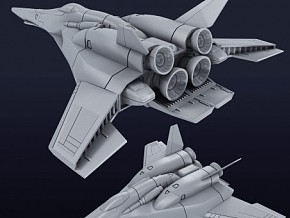 超时空要塞VF-X7-7飞机 科幻飞机 次时代 3d模型