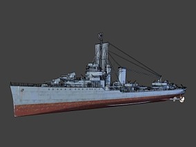军舰 美式军舰 二战军舰 盟军军舰 驱逐舰 巡洋舰 战列舰 老式军舰 3d模型