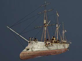 炮艇 舰艇 军舰 3d模型