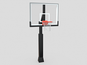 写实篮球架 篮球框 体育用品 篮球场 挂式篮球框 体育设施 室内篮球 篮网 3d模型