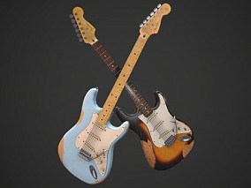 电子乐器 吉他 音乐器材 多种文件格式 3d模型
