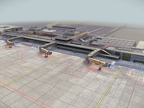 多种文件格式 飞机场 运输纽带 客运站 重庆机场 3d模型