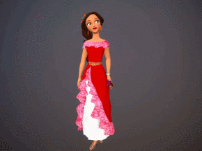 卡通 艾琳娜 公主 动画角色  西方 公主 女孩  3d模型