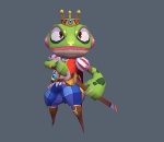 带动画卡通版 青蛙王子 Q版 青蛙国王 低模手绘贴图 Prince Frog