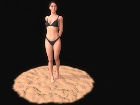写实人物 外国女人 3d模型 泳装人物
