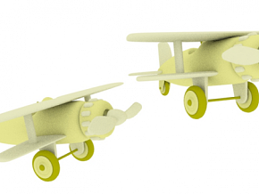 儿童玩具 卡通飞机 绿色飞机摆件