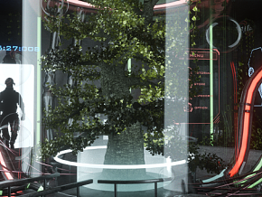 创意科幻室内场景 未来风格室内场景 模型