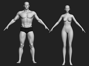男 女 裸模 素模 基础模型  高模