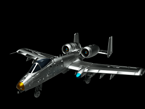 飞机写实金属质感飞机模型