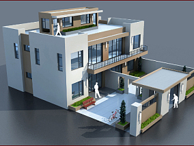 单体住宅建筑 MAX模型