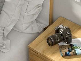 摄像机模型 床头一角工程摄影机模型室内场景