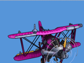 卡通飞机 带动画 战斗机 3D模型 多种文件格式