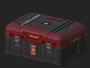 科技箱 红色武器箱 3d模型