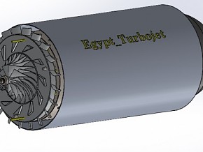 Egypt涡轮喷气发动机3D数模图纸 Solidworks设计