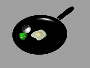 炊具平底锅煎蛋模型