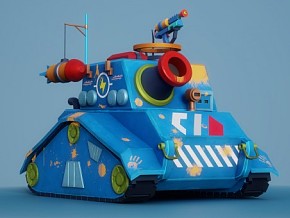 坦克 卡通坦克  3d模型 多种文件格式 履带 战车